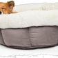 Cat and Dog Cuddle Cup Plush Round Orthopedic Bolster Bed